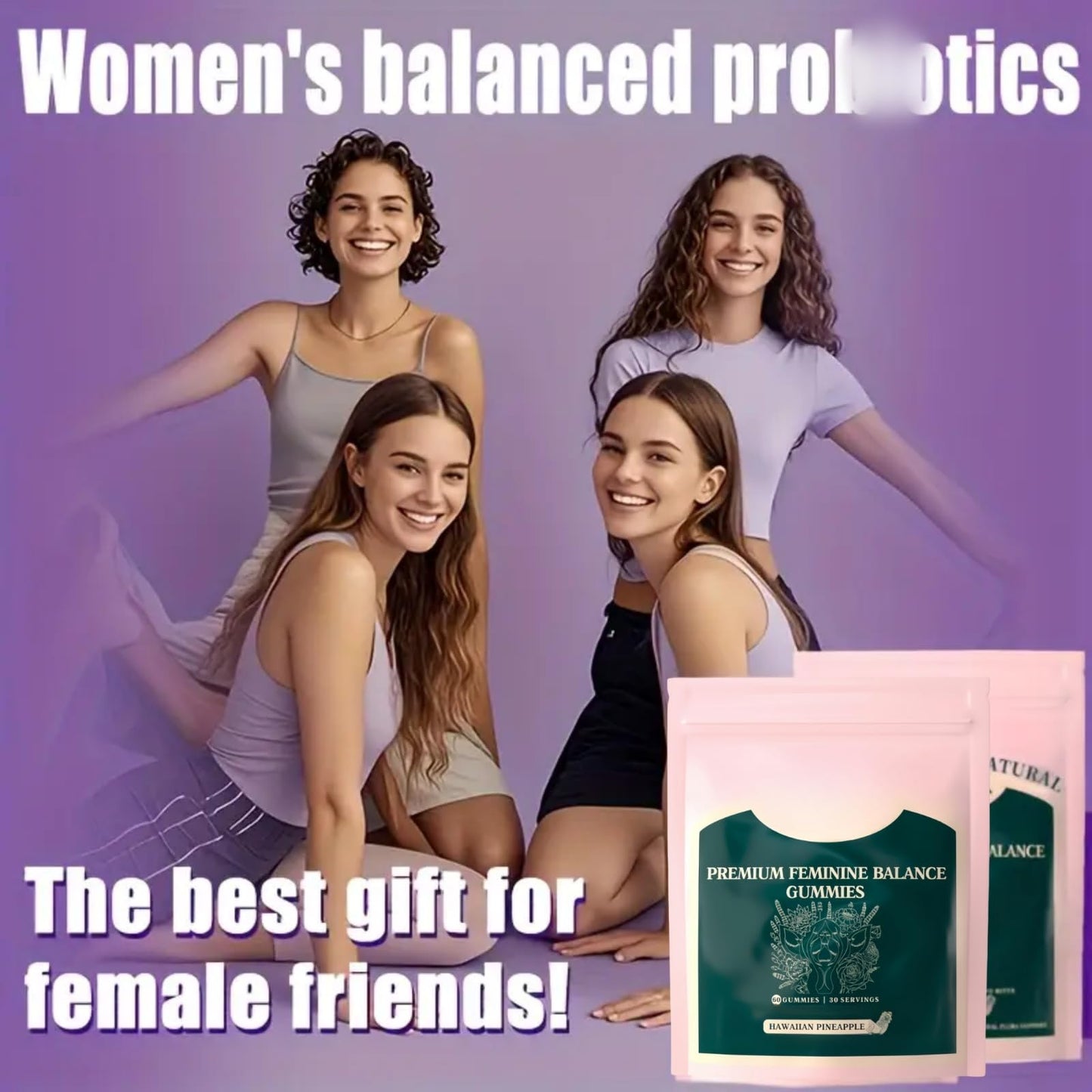 Oumun Feminine Balance Gummies,Premium Feminine Balance Gummies,Hawaiian Pineapple,Collagen Gummies for Women of All Ages,Gummies for Womens in-ti-Mate