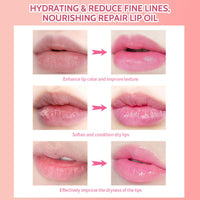 TBeautfave Lip Plumper - Natural Lip Plumper And Lip Care Serum, Pink Lip Gloss, Tinted Lip Balm, Moisturizing Repair Lip Gloss, Hydrating & Reduce Fine Lines, Nourishing Repair Lip Oil