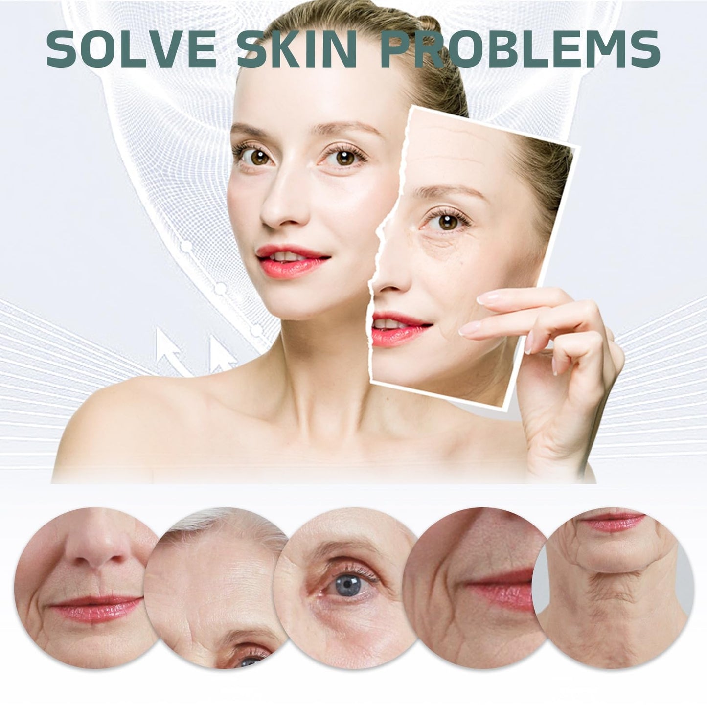 Cureluxe Pack of 5 Dissolving Microneedle Eye Patches,Dissolving Microneedle Eye Patches with Peptides,Hyaluronic acid,Glycerin,Anti Wrinkle Pat-ches,Under Eye Pat-ches for Dark Circles & Puffy Eyes