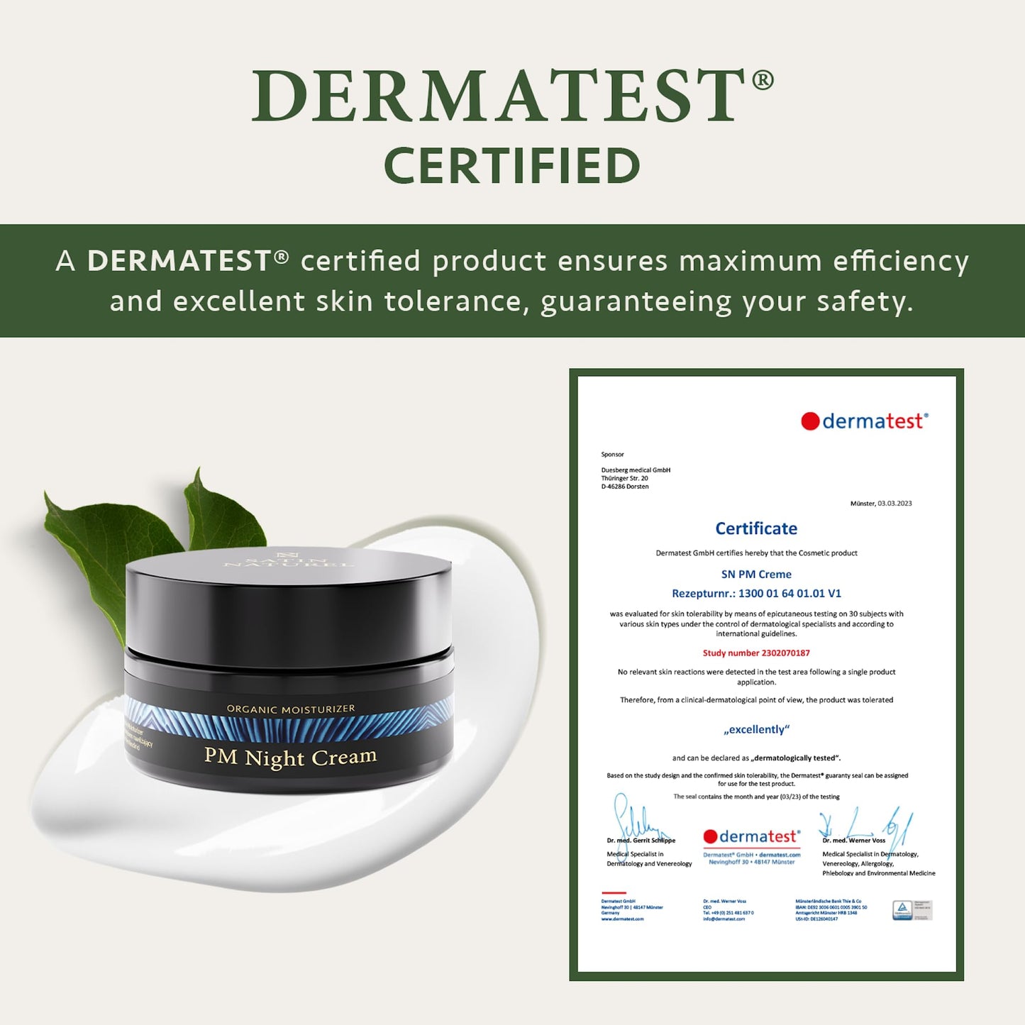 Night Cream Ceramide Moisturiser 50ml, Face Cream for Women with Shea Butter Squalane and Aloe Vera for Sensitive and Dry Skin Moisturiser Face Women - Face Care - Face Moisturiser - Satin Naturel