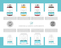 Forever & Always Supplements 90 x Vegan Hair Skin and Nails Vitamins for Women & Men, Vegan Collagen, biotin and zinc Complex for Hair Growth, Strong Nails & Healthy Skin