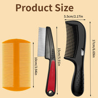 Neyeau 3 Pcs Scalp Comb for Dandruff,Pressable Scalp Sweep Detoxing Comb,Fine Tooth and Head Lice brush for Women Men Scalp Massage Refreshing
