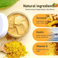 IZBEAUVO Turmeric Face Clay Mask with Kaolin Clay, Vitamin C Clay Mask, Deep Cleansing Pore Mask, Clay Face Mask, Mud Mask for Radiant Skin, Oil Balance, Face Masks Skincare for Blackhead, Blemish & Acne