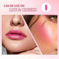 Siyinzu 2PCS Pink Lip Serum Plumper,Pink Tinted Lip Balm,Pin-k Lip Serum,Instant Lip Plumping Gloss,Pin-k Lip Plumper to Reduce Fine Lines,Clear Lip Gloss,Color Changing L-ip Gl-oss,Nourishing Repair Li-p Oil