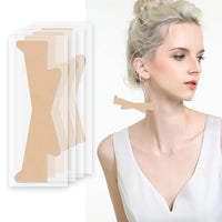 Neck Wrinkle Patches, High Elastic Neck Strips, Instant Tape for Lifting Loose Skin, Improve Fine Lines & Wrinkles, Advanced Anti Ageing Necks Wrinkles Pads 10 Count (Brown, Normal)