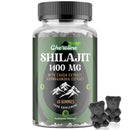 Shilajit Gummies 1400mg, Pure Himalayan Shilajit with Chaga and Ashwagandha, 85+ Trace Minerals, Rich in Fulvic Acid, for Energy & Immune, Authentic Flavor, Sugar-Free, Vegan (60 Count (Pack of 1))
