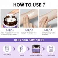 Siyinzu 100g Magnesium Cream for Sleep,Magnesium Sleep Body Cream,Magnesium Body Lotion,Magnesium Soothing S/leep Butter,Magnesium Calm C-ream,Organics Magnesium Balm,Relief Lavender & Magnesium Moisturizer