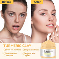 Face Masks Skincare, Clay Mask Kit, 3-Set Turmeric Vitamin C Clay Mask, Dead Sea Mud Mask, Green Tea Deep Cleanse Mask for Detoxing, Reducing Acne, Oil Control, Dark Spots, Pores and Blackheads