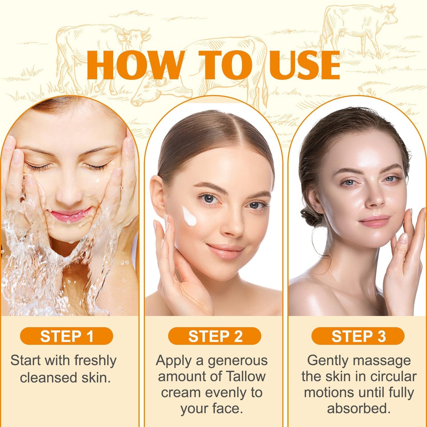 SingHao Beef Tallow Sunscreen SPF 50+,Natural Tallow Sun Cream for Face & Body,Tallow Balm Instant Sun Protection,Body Moisturiser for Dry Skin,SPF 50 Face Moisturiser,Light Texture,Natural Ingredients