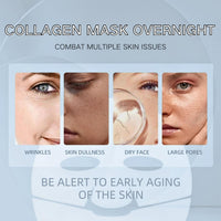 IZBEAUVO Deep Collagen Anti Wrinkle Lifting Mask,4PCS Korean Face Mask,Bio Collagen Face Mask,Collagen Overnight Mask,Collagen Face Mask, Bio-Collagen Deep Hydrating Overnight Mask