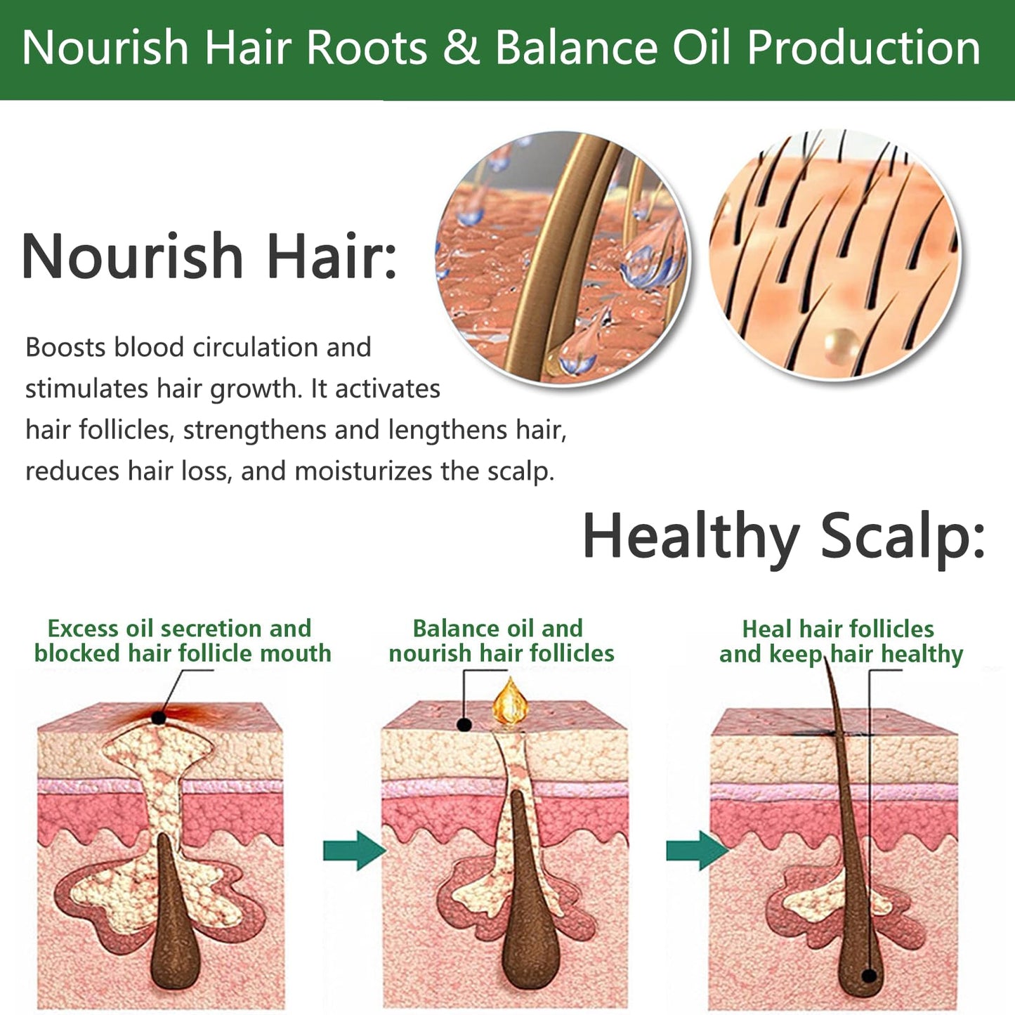 AmiCera Rosemary Oil for Hair Growth, Organic Pure Rosemary Essential Oil, with Derma Roller for Hair, Hair Strengthening for Men Women, Scalp Massage & Nourish, Eyebrow Eyelash Growth Oils, 60ml, 2 Brushes