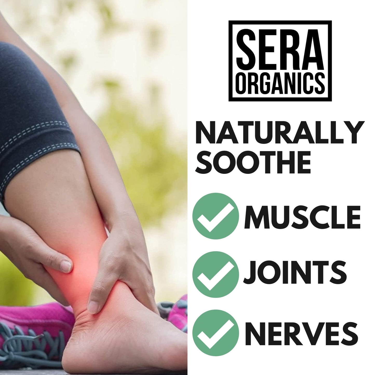 Turmeric & Ginger Massage Oil - 100% Natural Therapy for Lymphatic Drainage, Nerve, Muscle & Joint Relief - Ginger Lemongrass Warming & Relaxing Formula | Made in The UK | Sera Organics (100ml)