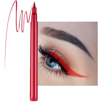 YUYUE-YY Eyeliner Pencil Coloured Eyeline Pen, Liquid Eyeliner Pen Matte Quick Dry Long Lasting Waterproof Eyeliner Pen Smudge-Proof Highly Pigmented Colourful Eye Liner for Eye-Makeup (01#)