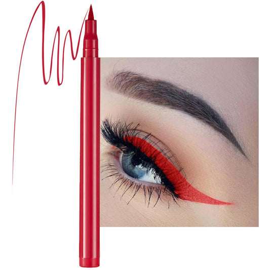 YUYUE-YY Eyeliner Pencil Coloured Eyeline Pen, Liquid Eyeliner Pen Matte Quick Dry Long Lasting Waterproof Eyeliner Pen Smudge-Proof Highly Pigmented Colourful Eye Liner for Eye-Makeup (01#)