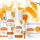 IZBEAUVO Skin Care Sets For Teenagers, Vitamin C Skincare Set, Teenage Girls Gifts - 5 Piece Gentle Skin Cleaning & Care Facial Kit With Cleanser, Toner, Serum, Eye Cream, Face Cream, Moisturise & Brighten