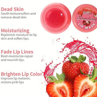 TBeautfave Lip Sleeping Mask, Strawberry Lip Mask Overnight Lip Balm Lip Oil Lip Moisturiser Nourishing for Dry Chapped Peeling Cracked Lips Lip Plumper Fades Lip Lines Lip Repair Lip Care