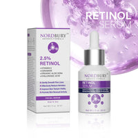 NORDBURY Retinol Serum, 2.5% Retinol with Vitamin E Ceramide Hyaluronic Acid & Organic Aloe Vera, Smooth Fine Lines Reduce Wrinkles and Improve Texture Skin Renewal Actively Night & Day