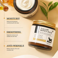 CTUBLIAUNX Beef Tallow Skin Care Balm - Body & Face Moisturizer with Manuka Honey and Grass-Fed Beef Tallow, Deep Hydration, Wrinkle Repair for Dry Sensitive Skin