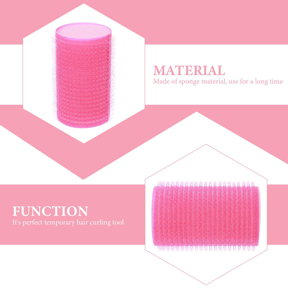 FOMIYES Hair Rollers, 12Pcs Rollers For Hair, Heatless Hair Curler, Self Grip Hair Rollers for Long Hair,Medium and Short Hair