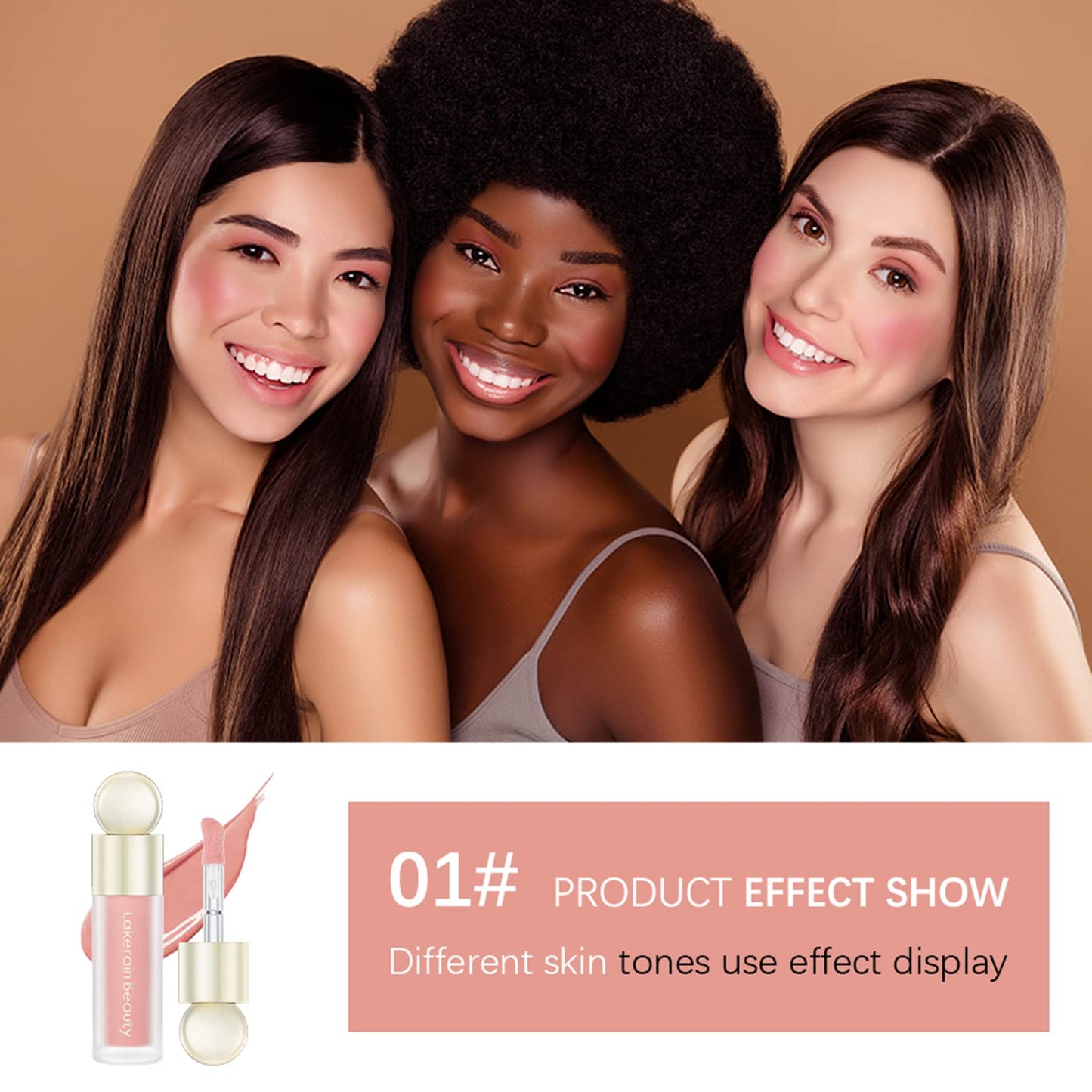 Erinde Liquid Blush & Liquid Highlighter Makeup, Soft Pinch Dewy Liquid Cream Blush, Shimmer Face Highlighter, Soft Velvet Silk Texture Blush, Buildable and Blendable