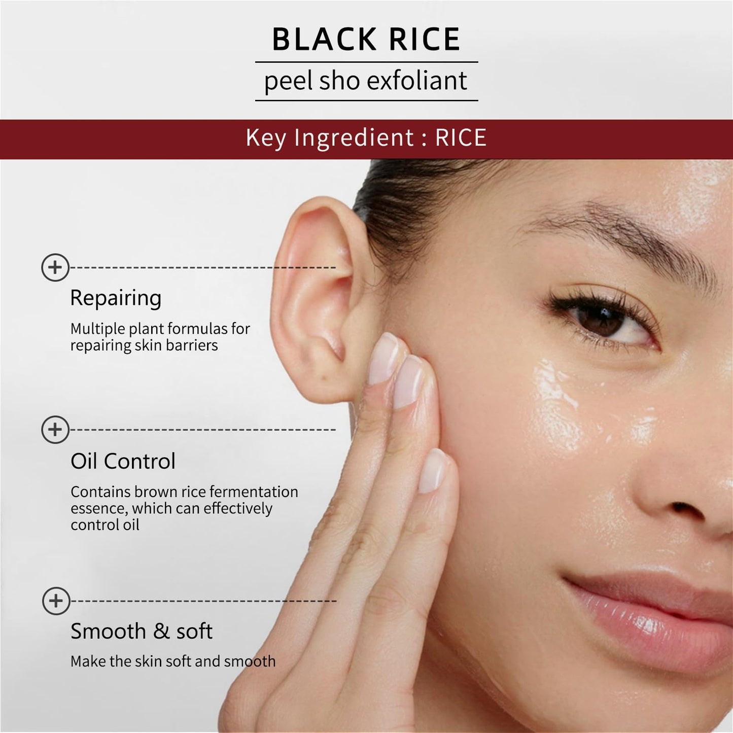 Peel Shot Glow Rice Ampoule Duo White Rice +Black Rice - Face Scrub Exfoliator Pore Minimizer for Face - Gentle Facial Cleanser with Rice Water & Niacinamide - Pore Minimizer Serum 2pcs