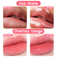 Leogony 3PCS Fat Oil Lip Gloss, Long Lasting Moisturizing Fat Oil Lip Gloss, Glitter Plumping Fat Lip Oil Set