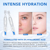Uocasi Hyaluronic Acid Tubes, 3% Hyaluronic Acid Serum Ultra-Hydrating Vials for face & Skin | Pre-makeup SkinCare | Anti-Aging serum for Sensitive skin, Deep Moisturizing Facial Serum - 30Pcs/Box