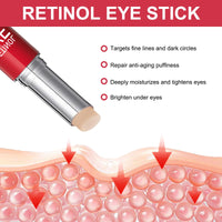 Bisienya 2 PCS Retinol Eye Cream,3g Retinol Dark Circle Eye Cream,Moisturizing and Firming,Anti-Aging,Suitable for Relieving Dark Circles and Puffiness