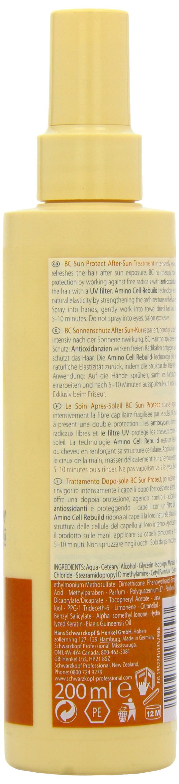 Schwarzkopf Bonacure Sun Protect After-Sun Treatment 200ml
