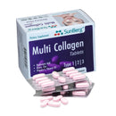 Bodygenix Sunberg Multi Collagen Peptides Tablets - 1000mg Hydrolyzed Collagen Type I, II, III Hyaluronic Acid Biotin for Skin Hair Nail Joints Bones Muscles Teeth - Halal Collagen Complex Supplement 60 Tabs