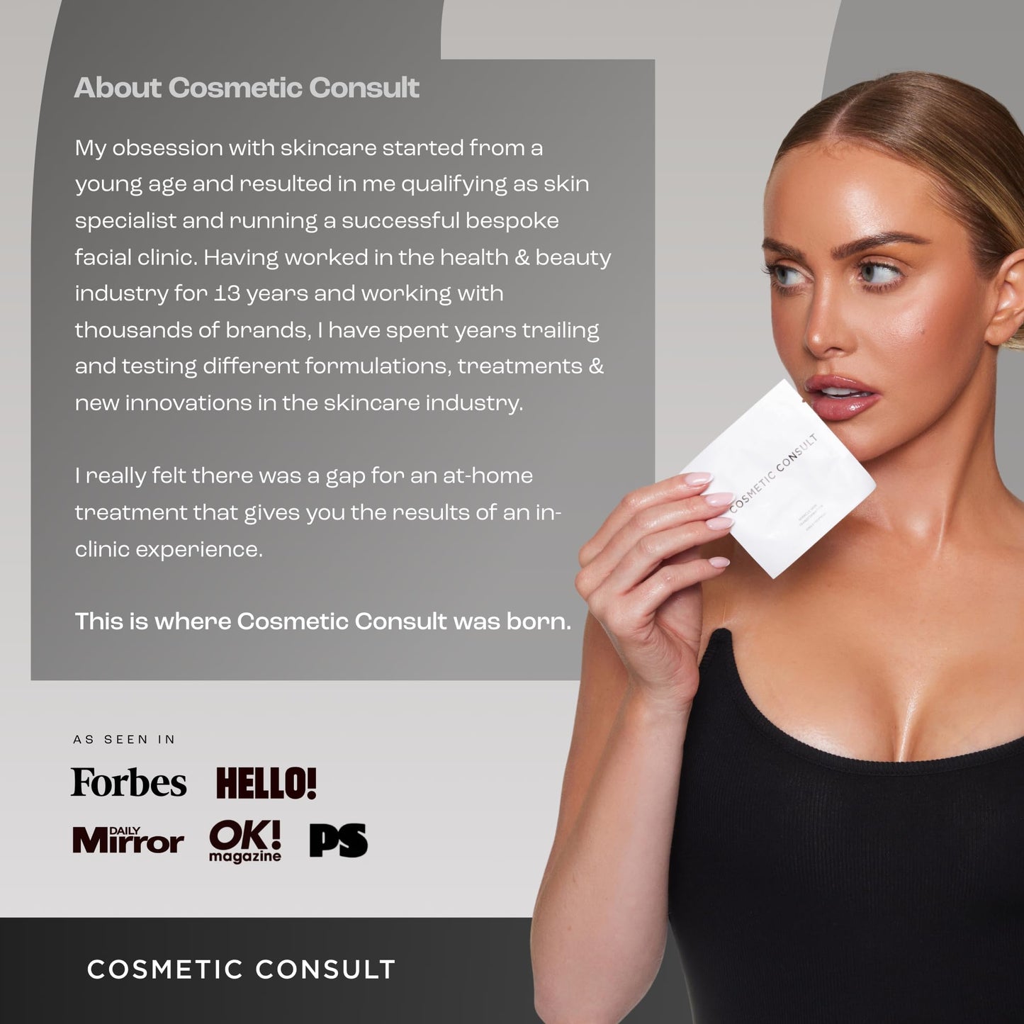 Cosmetic Consult Miracle Skin Transformation By Ashley Stobart | Rejuvenates & Refreshes Skin Overnight, Smooths Wrinkles & Acne, Boosts Collagen, Anti-Ageing Skin Cleanser | 1 x Single Wipe