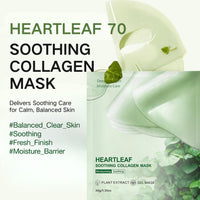 IZBEAUVO Heartleaf 70 Soothing Collagen Mask, Deep Collagen Face Mask Overnight, 5 PCS Hydration Korean Face Mask Glass Skin, Skin Care Beauty Masks for Soothing & Hydration & Anti Wrinkles for Sensitive Skin