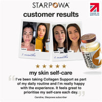 STARPOWA Starpowa Collagen Gummies for Women - Health & Skin Supplements for Healthier Skin, Joints, Hair & Nails - Vitamin C, Hyaluronic Acid & Bamboo Silica - Boosts Collagen Production - Lemonade, 60 Chews