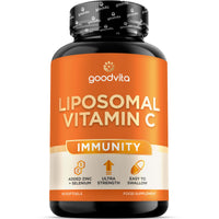 Goodvita Liposomal Vitamin C Softgels 2000mg | 60 Softgels, 1 Month Supply | Added Zinc + Selenium | UK Formulated | Ultra Strength 4X Higher Absorption | Immunity, Energy + Skin | Easy to Swallow