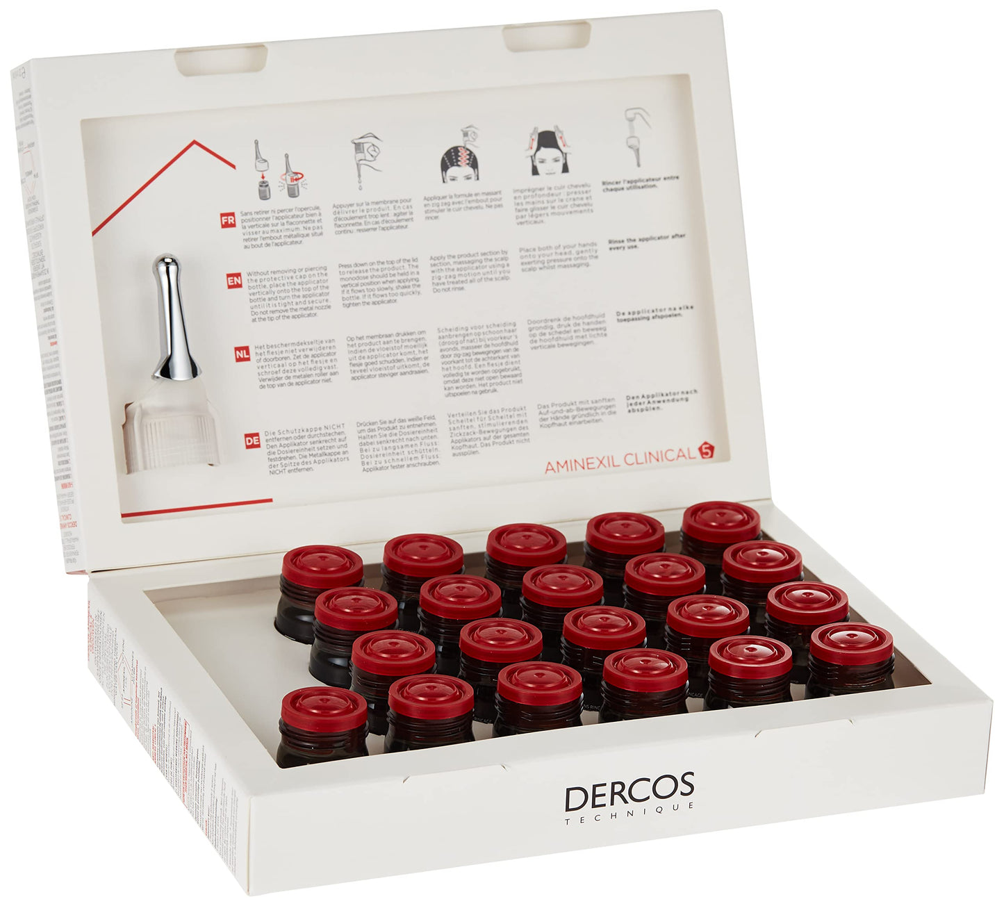 VICHY Dercos Technique Anti Hair Loss Care for Women, 21 Ampoules, 0.3 ml