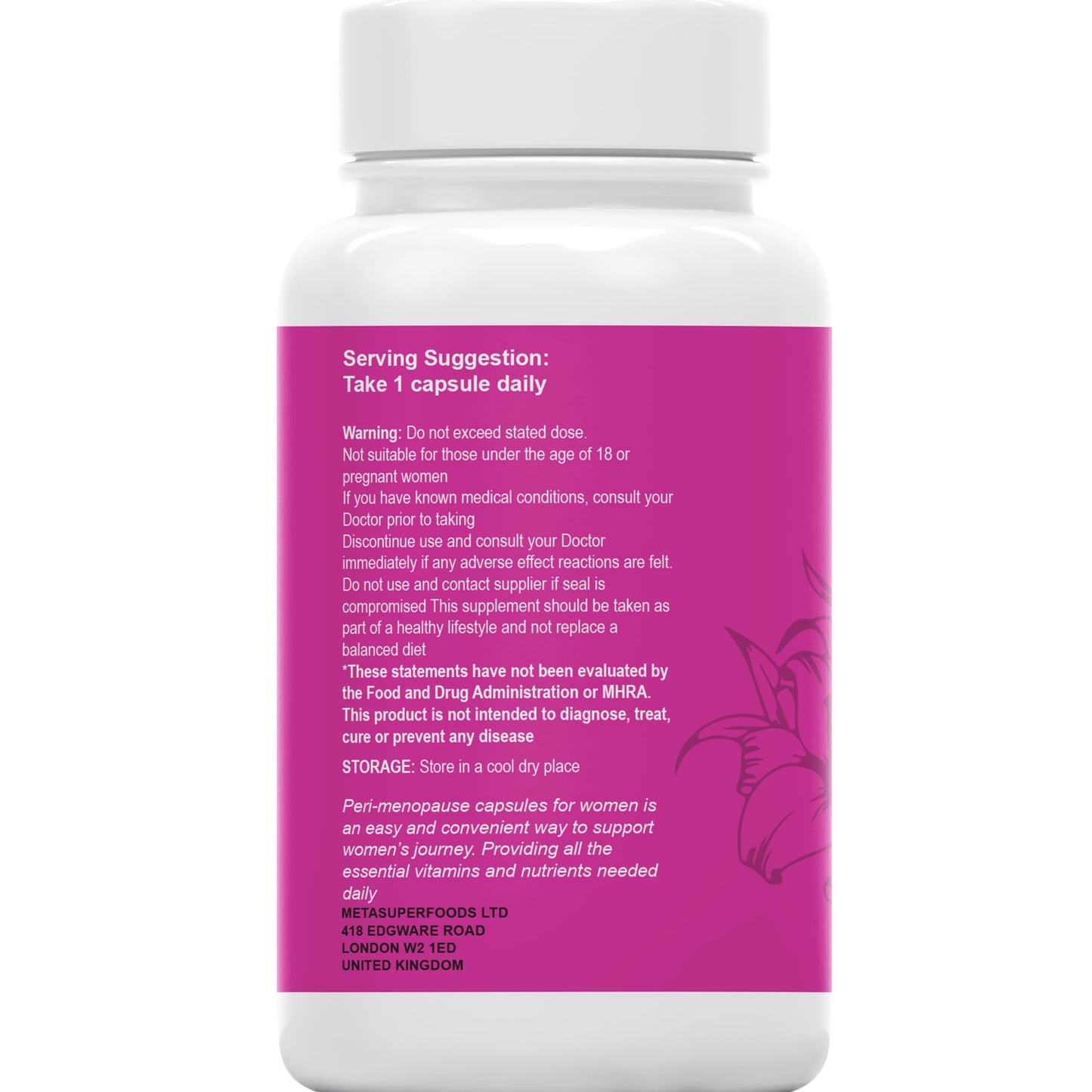 MetaSuperfoods Liposomal Perimenopause Womens 60 Multivitamin Capsules | Vegetarian | High Strength Women’s Vitamins | Menopause Supplement 1 A Day Non GMO