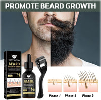 Beard Growth Kit-With Beard Derma Roller For Growth & Natural Ingredients Beard Growth Serum-Beard Grooming Kit For Men-Beard Kit For for Beard Rapid Growth and Thickening