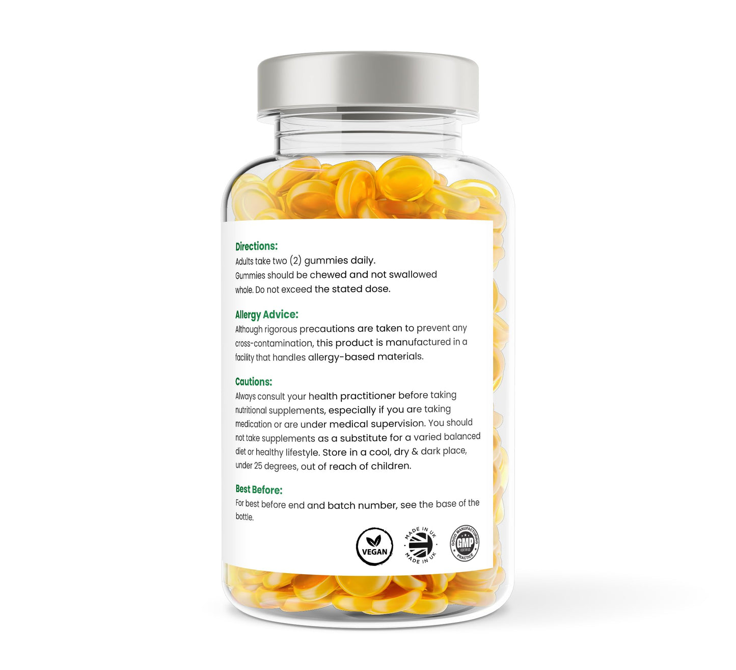 Turmeric Gummies - 120 Pack - 13500mg Per Serving - Fortified with Ginger - High Strength Turmeric Curcumin Supplement - Natural Orange Flavour - for Joint Pain - Chewable Herbal Vegan Turmeric Gummy