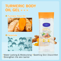 CTUBLIAUNX Essential Oils for Skin - Turmeric Body Oil - Turmeric Oil for Acne, Dark Spots and Smooth Skin, Pure Extracts Massage Oil, Deeply Hydrating and Easily Absorbed Moisturiser