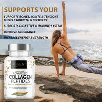 K GEN rejuvenation nutrition Pure Collagen Supplements Capsules Grass Fed Advanced Multi Collagen Peptides | Collagen Powder Pills for Hair, Skin, Nails, & Joints for Women & Men by K GEN