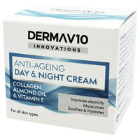 Happy Bees Bundle Derma V10 Innovations Day & Night Cream (4 Pack) Total 200 ml (Collagen, 4 Pack)