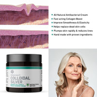 Nature's Greatest Secret All Natural Premium Quality Colloidal Silver Marine Collagen and Panax Ginseng Antiaging Cream 100g