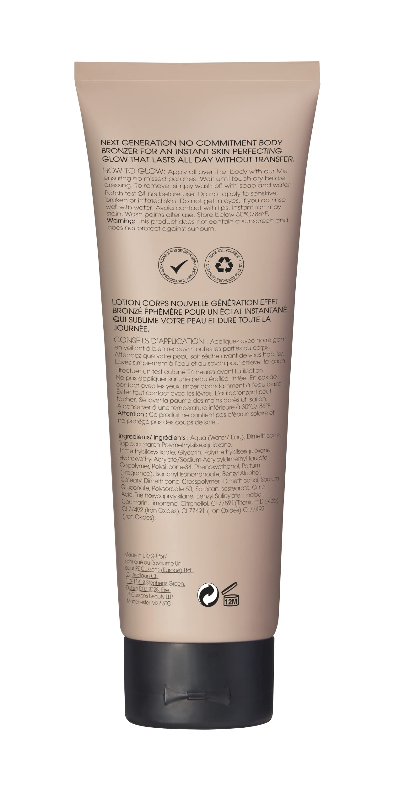 St.Tropez Self Tan Instant Glow, Light/Medium Shade, Smudge-Proof Body Makeup, Vegan, Natural & Cruelty Free, 100 ml