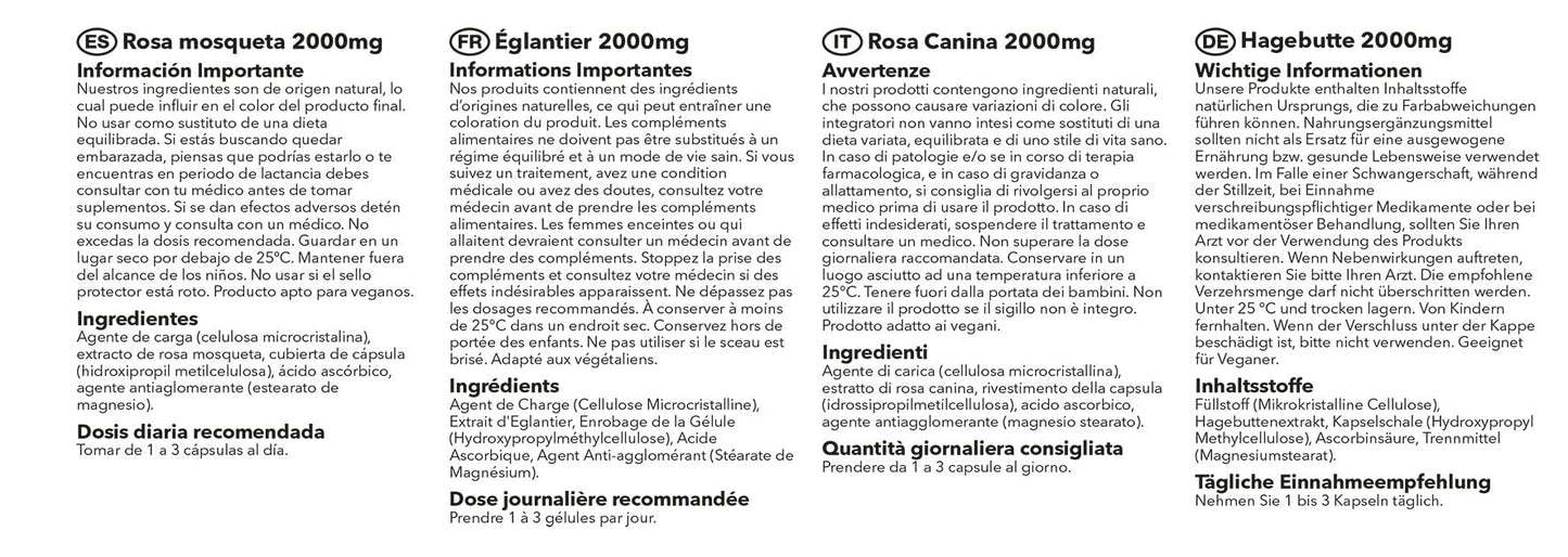 Simply Supplements Rosehip Capsules 2000mg | 240 Rosehip Extract Capsules = Up to 8 Month Supply | With Added Vitamin C to Support Joint Cartilage & Immune Function | Vegan & Vegetarian Friendly | Manufactured in the UK