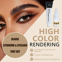 NatrLuxe Black Eyebrow & Eyelash Tint Kit – Long-Lasting 8-Week Color, Waterproof & Smudge-Proof. Mild Formula For Sensitive Skin. Instant Full Brows & Luscious Lashes. Easy Application, 14ml