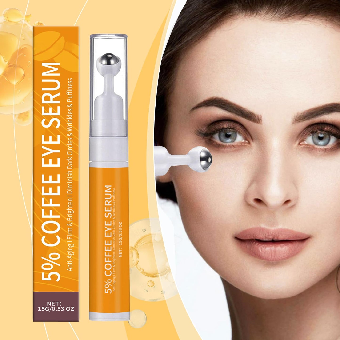 COWANIEE Caffeine Eye Cream, Eye Cream for Dark Circles and Puffy Eyes, Eye Bags Remover for Men Women