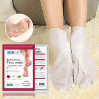 3 Pack Foot Peel Mask,Exfoliating Foot Socks Calluses Remover Dead Skin, Aloe Moisturizing Feet Peeling Mask for Dry Skin,Cracked Heels,Foot SPA Socks for Women and Men (Rose)