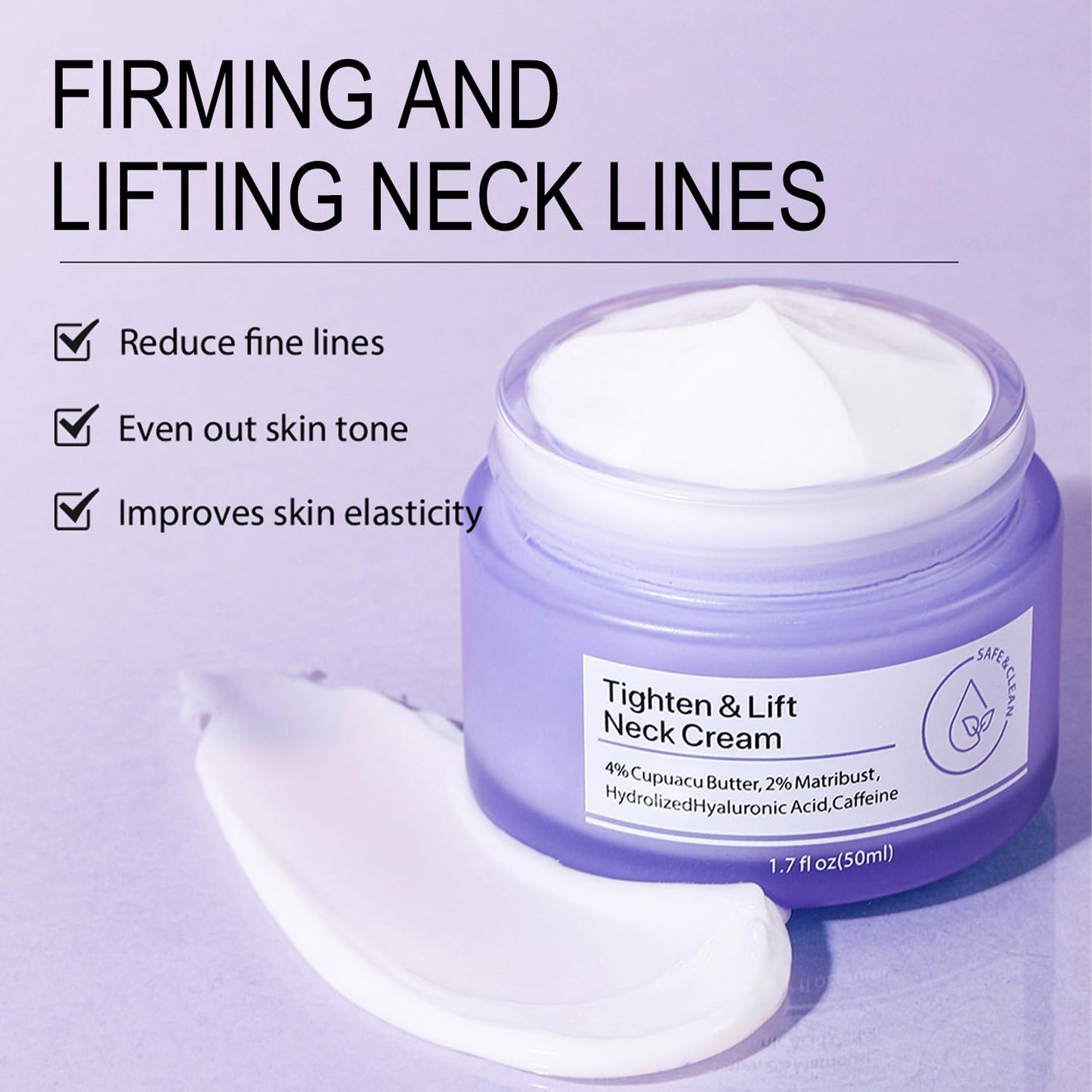 Generic Neck Firming Cream - Best for Tightening Sagging Skin, Tighten and Lift Neck Cream, neck Moisturiser Repair Decolletage Cream, Advanced Neck Cream Moisturizing 50ML.