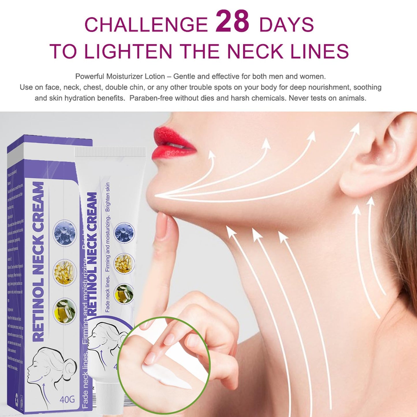 Neck Firming Cream,Strengthen Neck Cream,Neck Firming Cream Tightening Lifting Sagging Skin,Aging Skin & Saggy Skin,Anti Aging Neck Cream,Reduce Wrinkles & Smoothing Neck Fine LIines-Neck&Body