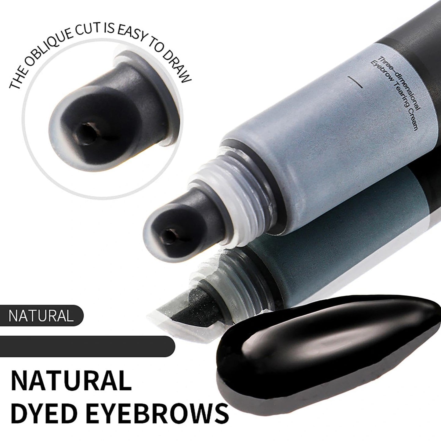NatrLuxe Light Brown Tattoo Eyebrow Peel-Off Tint Kit With 10 Stencils & Stamp – Semi-Permanent, Waterproof, Lasts Up To 3 Days – Brow Makeup Gift For Women